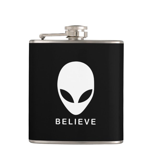 Alien Believe Hip Flask (Front)