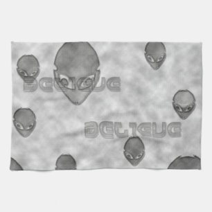 Alien Believe Kitchen Towel