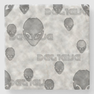 Alien Believe Stone Coaster