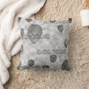 Alien Believe Throw Pillow