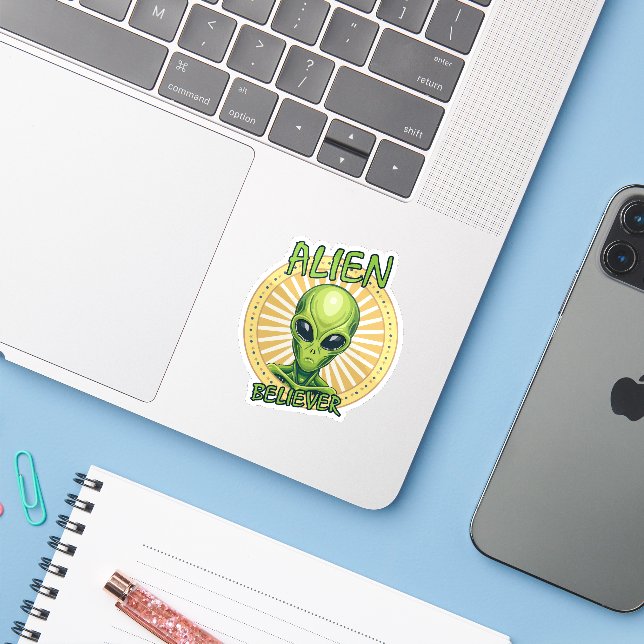Alien Believer (Laptop w/ iPhone)