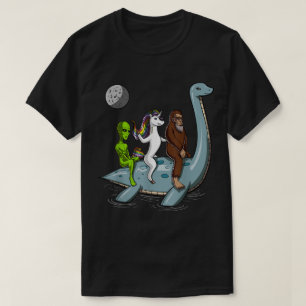 Alien Bigfoot Unicorn Nessie Adventure T-Shirt