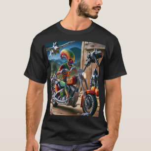 Alien Biker in a Futuristic World T-Shirt