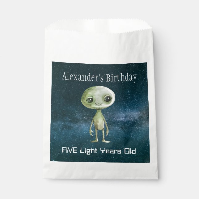 Alien Birthday Party Favour Bag (Front)