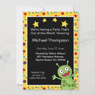 Alien Birthday Party Invitations