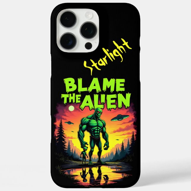 Alien Blamed Under Mystical Sunset Case-Mate iPhone Case (Back)