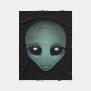 Alien Blanket Cute Alien Grey Art Fleece Blanket