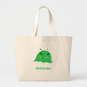 Alien blob large tote bag