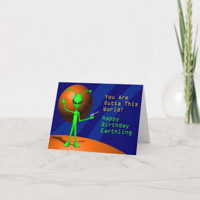 Alien Bonne carte d'anniversaire (Devant)