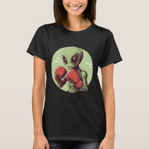 Alien Boxer Ready To Fight In Gloves T-Shirt