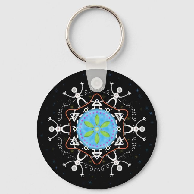 Alien Buddies v2 Keychain (Front)