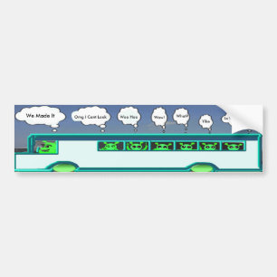 Alien Bus Bumper Sticker