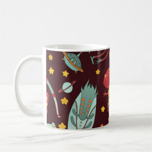 Alien Cartoon: Vintage Space Fun Coffee Mug