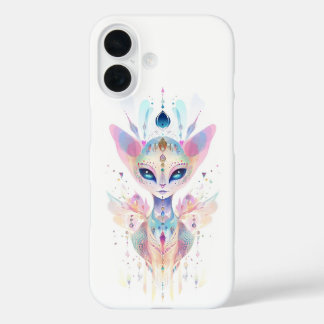 Alien cat face iPhone 16 case