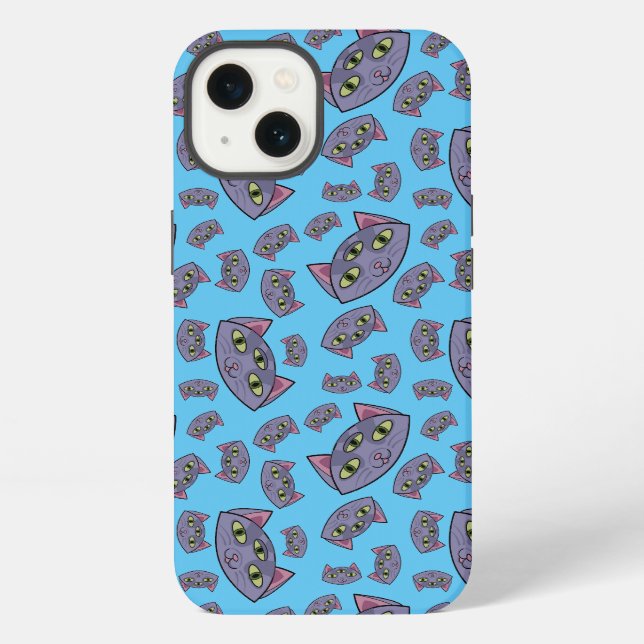 Alien Cat Pattern iPhone Case (Back)