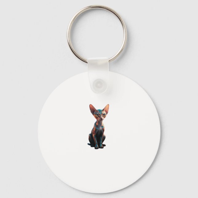 Alien cat T-Shirt Oversized T-Shirt Keychain (Front)