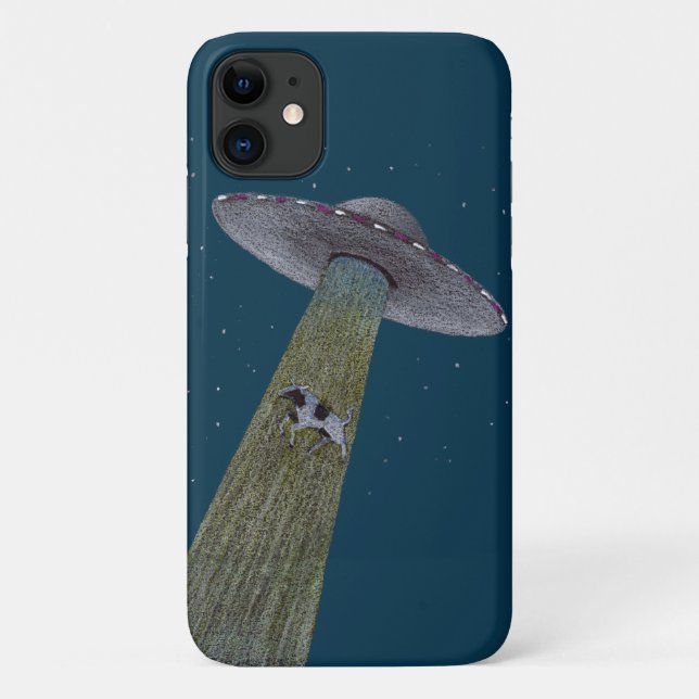 Alien Cattle Abduction Case-Mate iPhone Case (Back)
