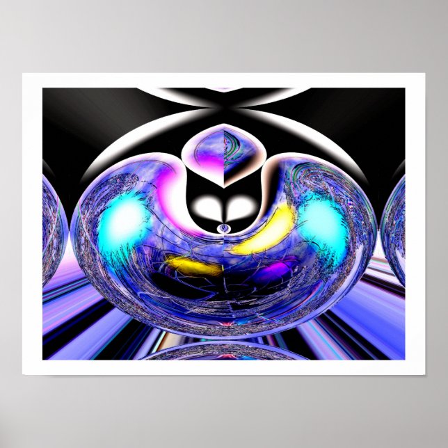 Alien celestial cat art poster (Front)