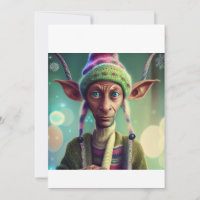 Alien Christmas Elf Gift. T-Shirt