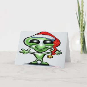 Alien Christmas Holiday Card