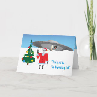 Alien Christmas Holiday Card