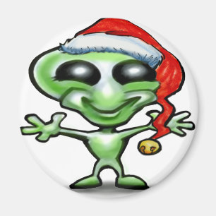 Alien Christmas Magnet