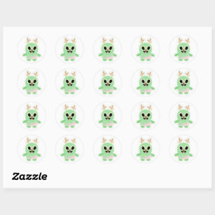 Alien Christmas Sticker 1