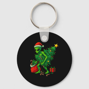 Alien Christmas Tree Lights Xmas Boys Men Keychain