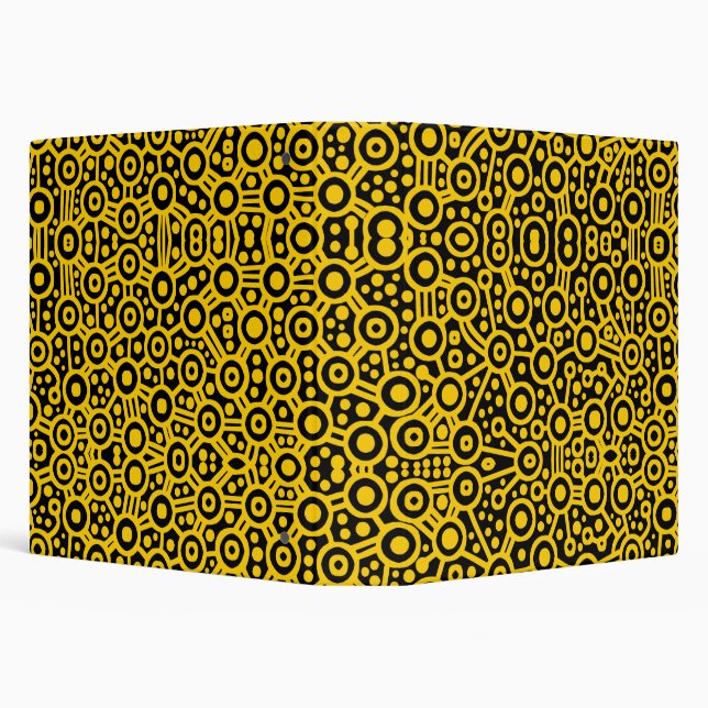 Alien Circuits - Amber on Black (1.5in) Binder (Background)
