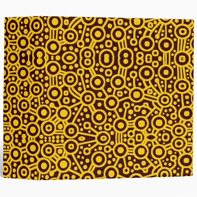 Alien Circuits - Amber on Dark Brown (2.0in) Binder (Front/Spine)