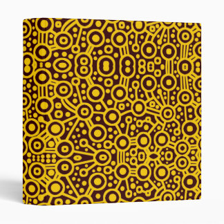 Alien Circuits - Amber on Dark Brown Binder
