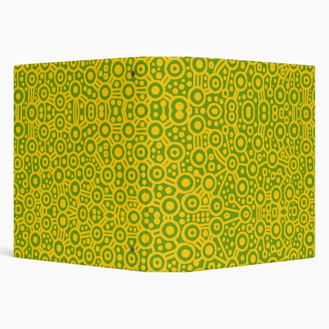 Alien Circuits - Amber on Green (1.5in) Binder (Background)