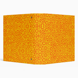 Alien Circuits - Amber on Orange (1.5in) Binder