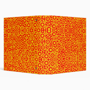 Alien Circuits - Amber on Red (1.5in) Binder