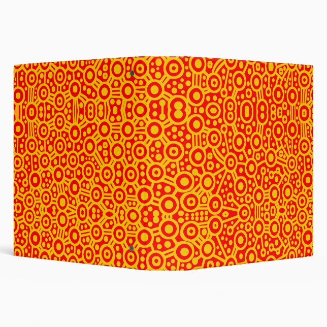 Alien Circuits - Amber on Red (1.5in) Binder (Background)
