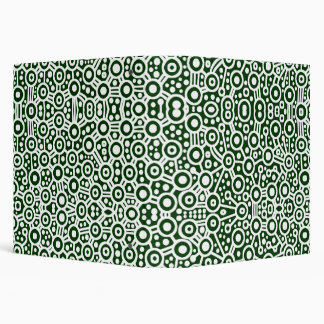 Alien Circuits - White on Dark Green (1.5in) Binder