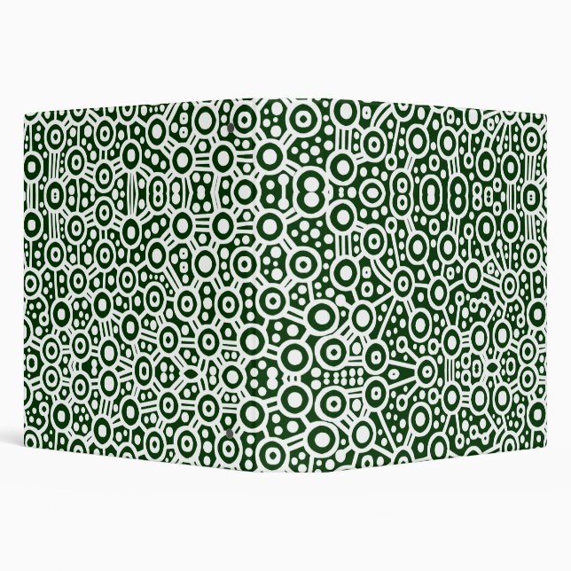 Alien Circuits - White on Dark Green (1.5in) Binder (Background)
