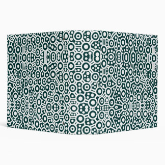Alien Circuits - White on Dark Green (2.0in) Binder