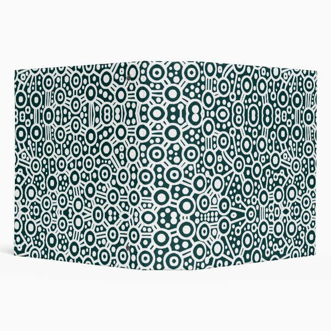 Alien Circuits - White on Dark Green (2.0in) Binder (Background)