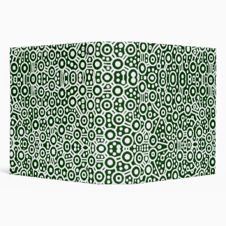 Alien Circuits - White on Dark Green (2.0in) Binder