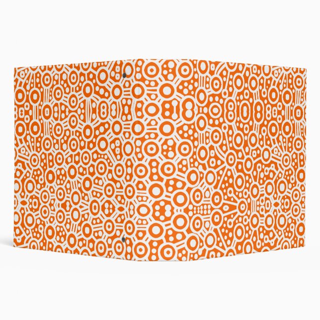 Alien Circuits - White on Orange (2.0in) Binder (Background)