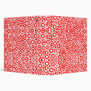 Alien Circuits - White on Red (1.5in) Binder