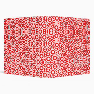 Alien Circuits - White on Red (1.5in) Binder