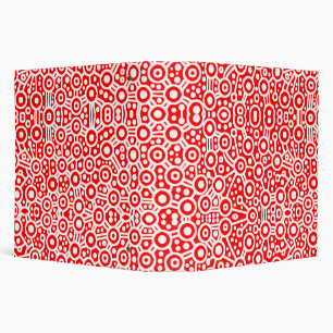 Alien Circuits - White on Red (2.0in) Binder