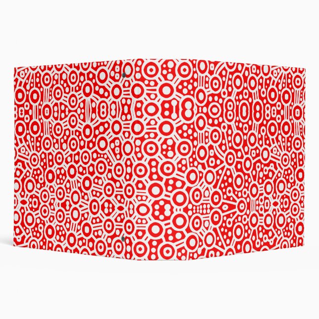 Alien Circuits - White on Red (2.0in) Binder (Background)