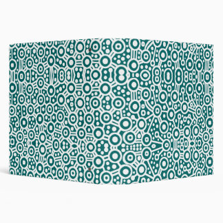 Alien Circuits - White on Teal (1.5in) Binder