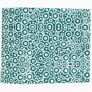 Alien Circuits - White on Teal (2.0in) Binder