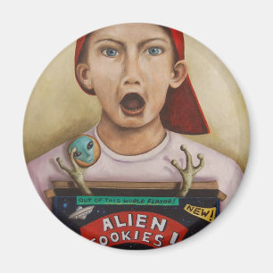 Alien Cookies finished painting Magnet