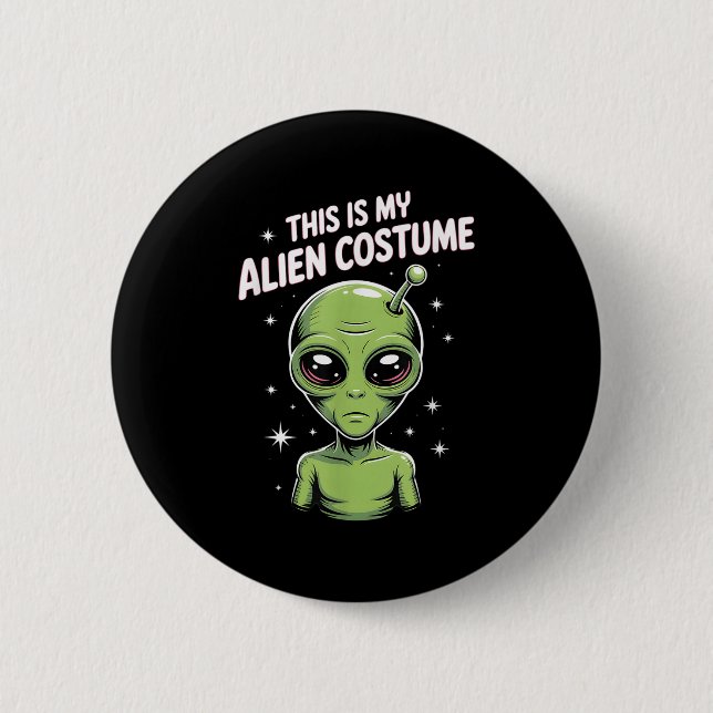Alien Costume  2 Inch Round Button (Front)