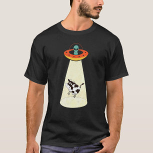 Alien Cow Abduction Flying Saucer Conspiracy Theor T-Shirt